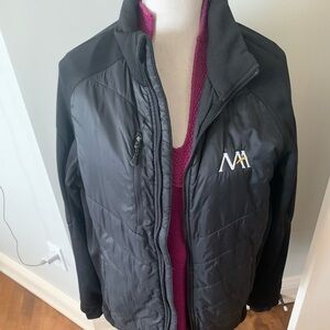 2/20$ Black Utility MAA Jacket puffer front and back